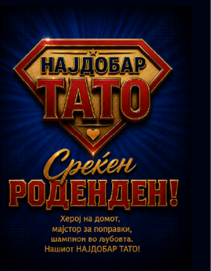 Најдобар Тато card
